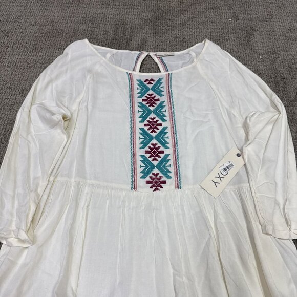 Roxy Blouse Ivory Long Sleeve Women’s Size Medium NWT - Picture 5 of 12